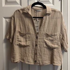 Zara linen button down
